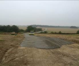 Zemní práce při výstavbě PC v k. ú. Klimkovice  