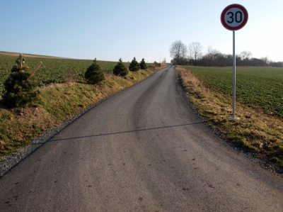 Obr. č.  5 - Nájezd na cestu C1 s doprovodnou zelení