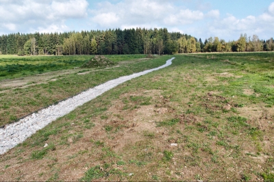 obr. 3 - Biokoridor LBK 2B – snímek z průběhu stavby