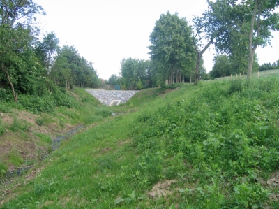 obr. 10 - Prostor zátopy před hrází