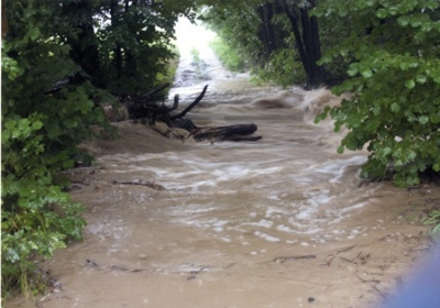 1-Velká voda na Mušalci před brodem