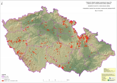 Preferenční oblasti k zahájení Komplexních pozemkových úprav (KoPÚ) z hlediska nedokončených přídělů