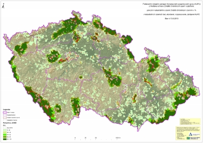 Preferenční oblasti k zahájení Komplexních pozemkových úprav (KoPÚ) z hlediska ochrany zvláště chráněných území
