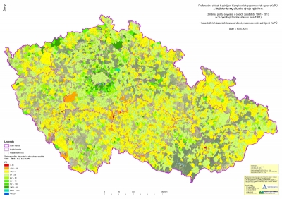 Preferenční oblasti k zahájení Komplexních pozemkových úprav (KoPÚ) z hlediska demografického vývoje