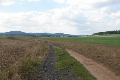 Polní cesta HPC 1 v k. ú. Kryry před realizací          