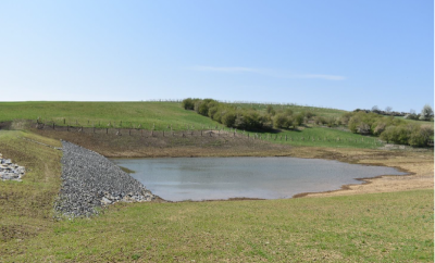 Pohled na vodní nádrž N2 ze severovýchodu