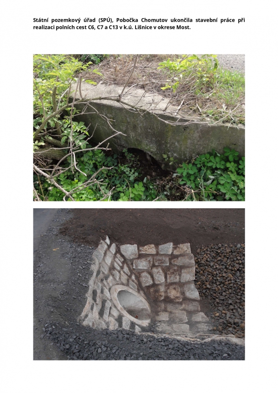 Polní cesta C7 v k.ú. Lišnice v okrese Most