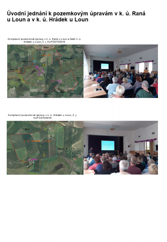 Úvodní jednání - Raná a Hrádek u Loun