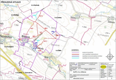 KoPÚ v k.ú. Bílence - přehledová situace