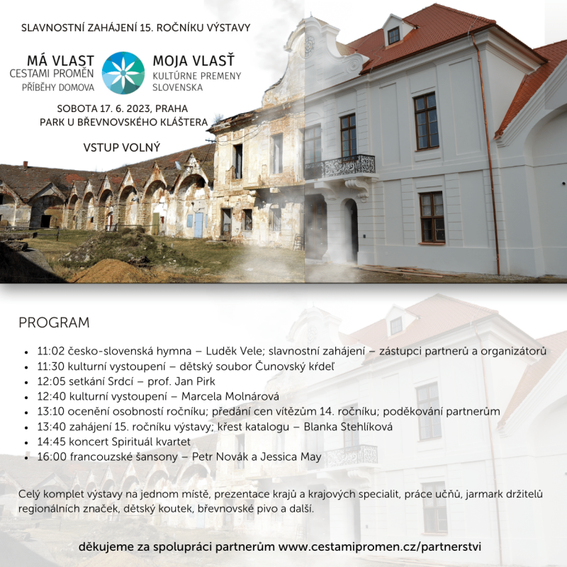 Pozvánka na zahájení Má vlast cestami proměn 17. 6. 2023