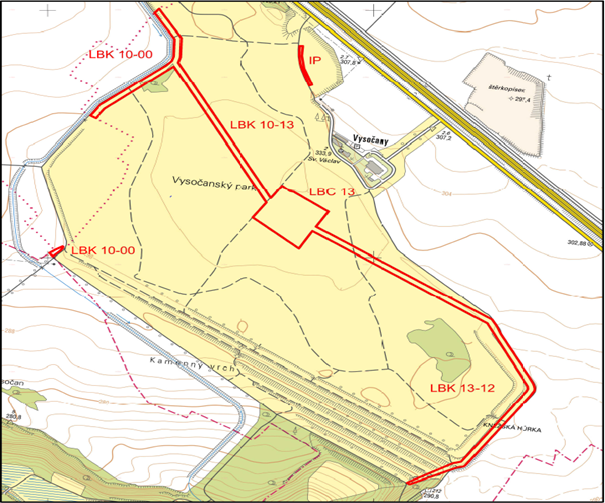 ÚSES v k.ú. Vysočany - mapa