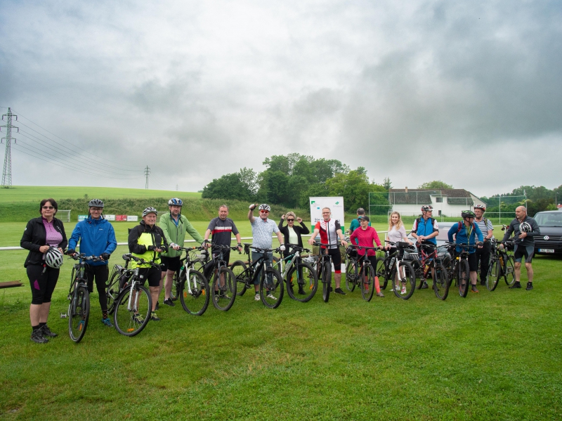 Účastníci cyklistické exkurze v cíli