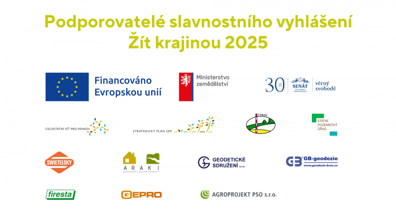 Žít krajinou 2025 - podporovatelé Žít krajinou 2025 - podporovatelé
